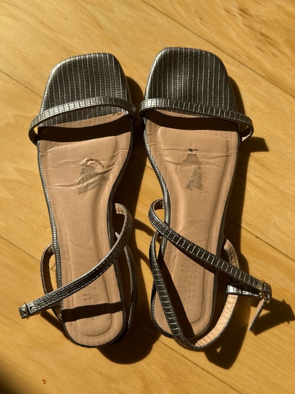 Journee Collection Silver Metallic Strappy Sandals